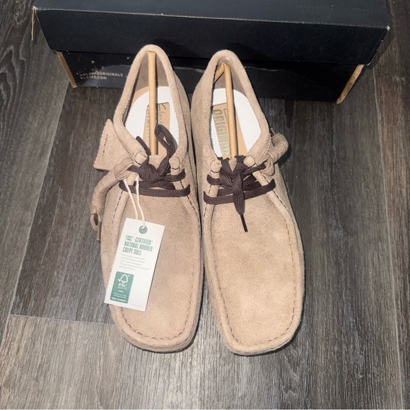 Clarks Men's wallabee boots in wolf suede • Sz 11 - Picture 4 of 9